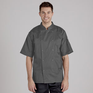 Proluxe Professional Chefs Jacket - Short Sleeve - Unisex - Grey