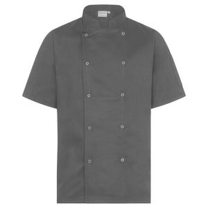 Proluxe Professional Chefs Jacket - Short Sleeve - Unisex - Grey