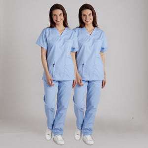 Twin Pack - Proluxe Professional Healthcare Scrub Suit Set - Top & Trouser