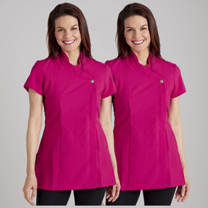 Twin Pack - Proluxe Press Stud Salon Tunic