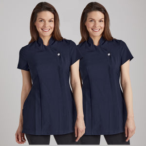 Twin Pack - Proluxe Press Stud Salon Tunic