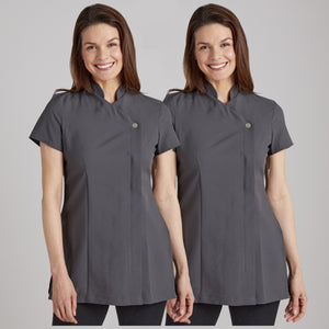 Twin Pack - Proluxe Press Stud Salon Tunic