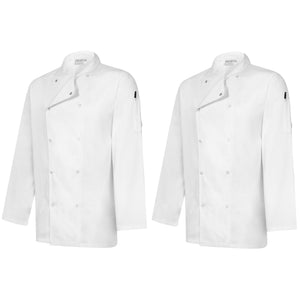 Twin Pack - Professional Chefs Jacket - Long Sleeve - White