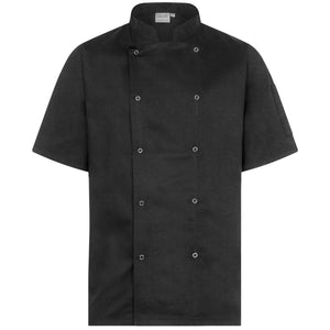 Twin Pack - Professional Chefs Jacket - Short Sleeve - Black