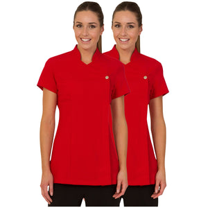Twin Pack - Proluxe Press Stud Salon Tunic