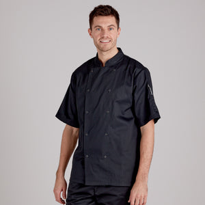 Proluxe Professional Chefs Jacket - Short Sleeve - Unisex - Black