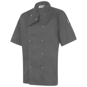 Proluxe Professional Chefs Jacket - Short Sleeve - Unisex - Grey