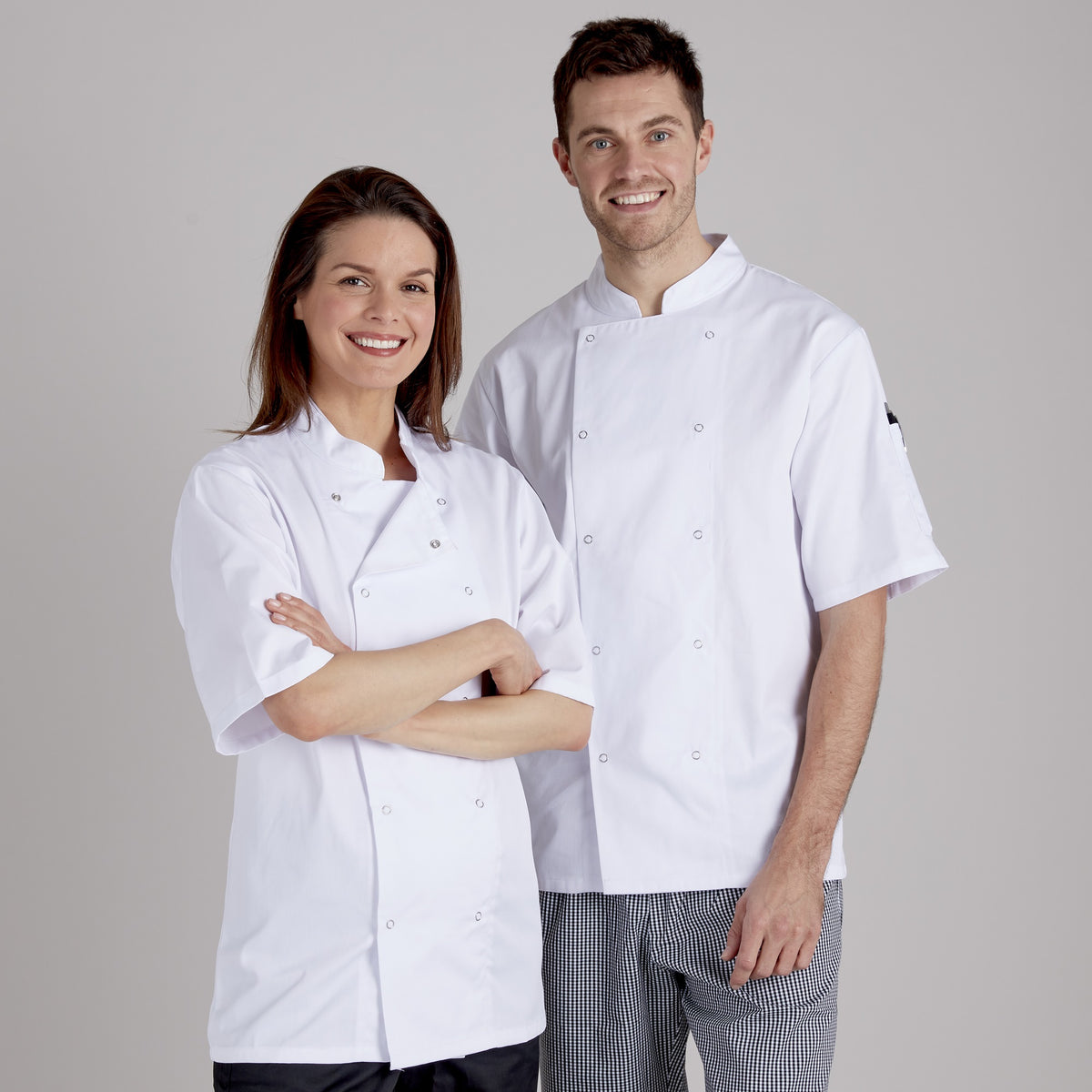 Twin Pack - Professional Chefs Jacket - Short Sleeve - White