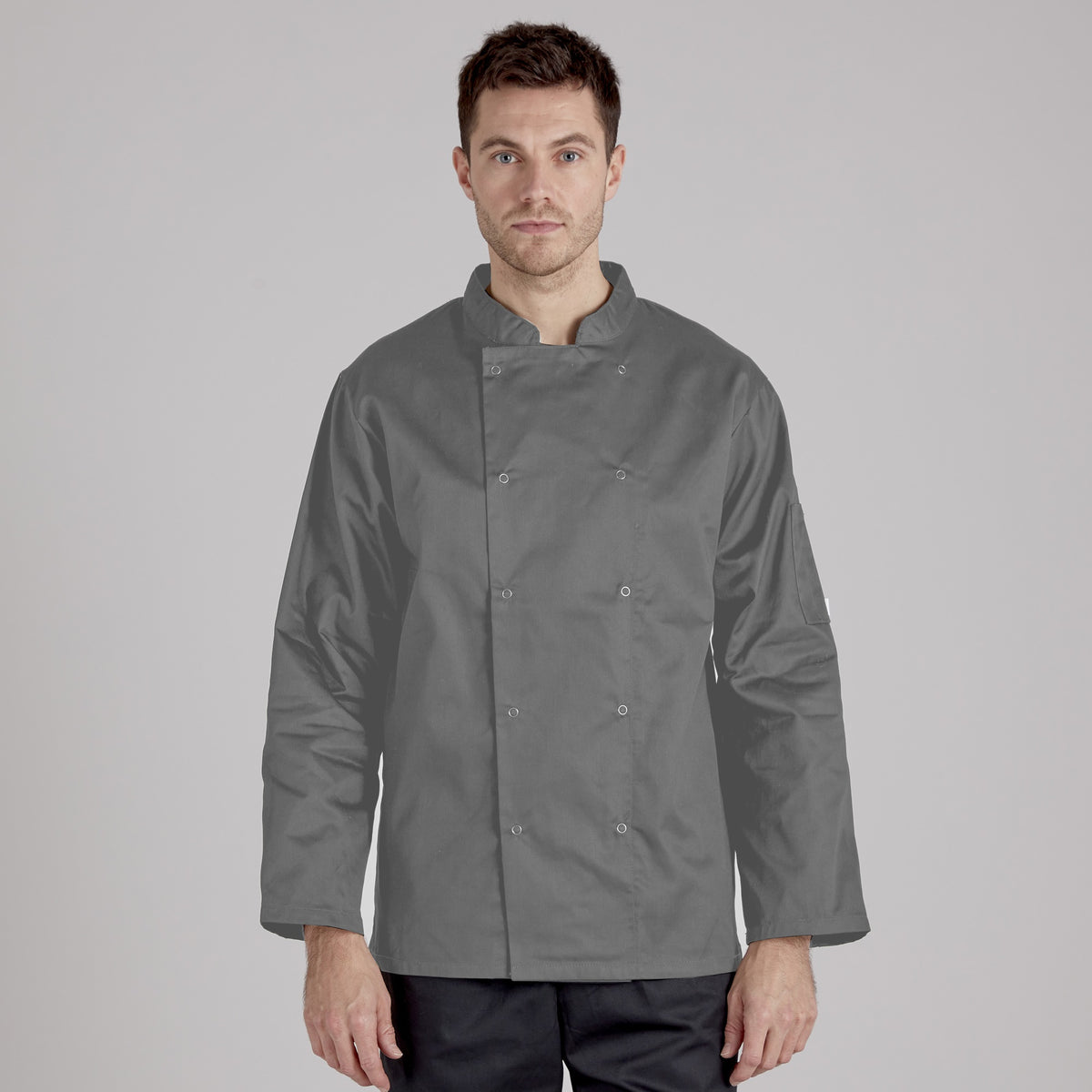 Twin Pack - Professional Chefs Jacket - Long Sleeve - Grey