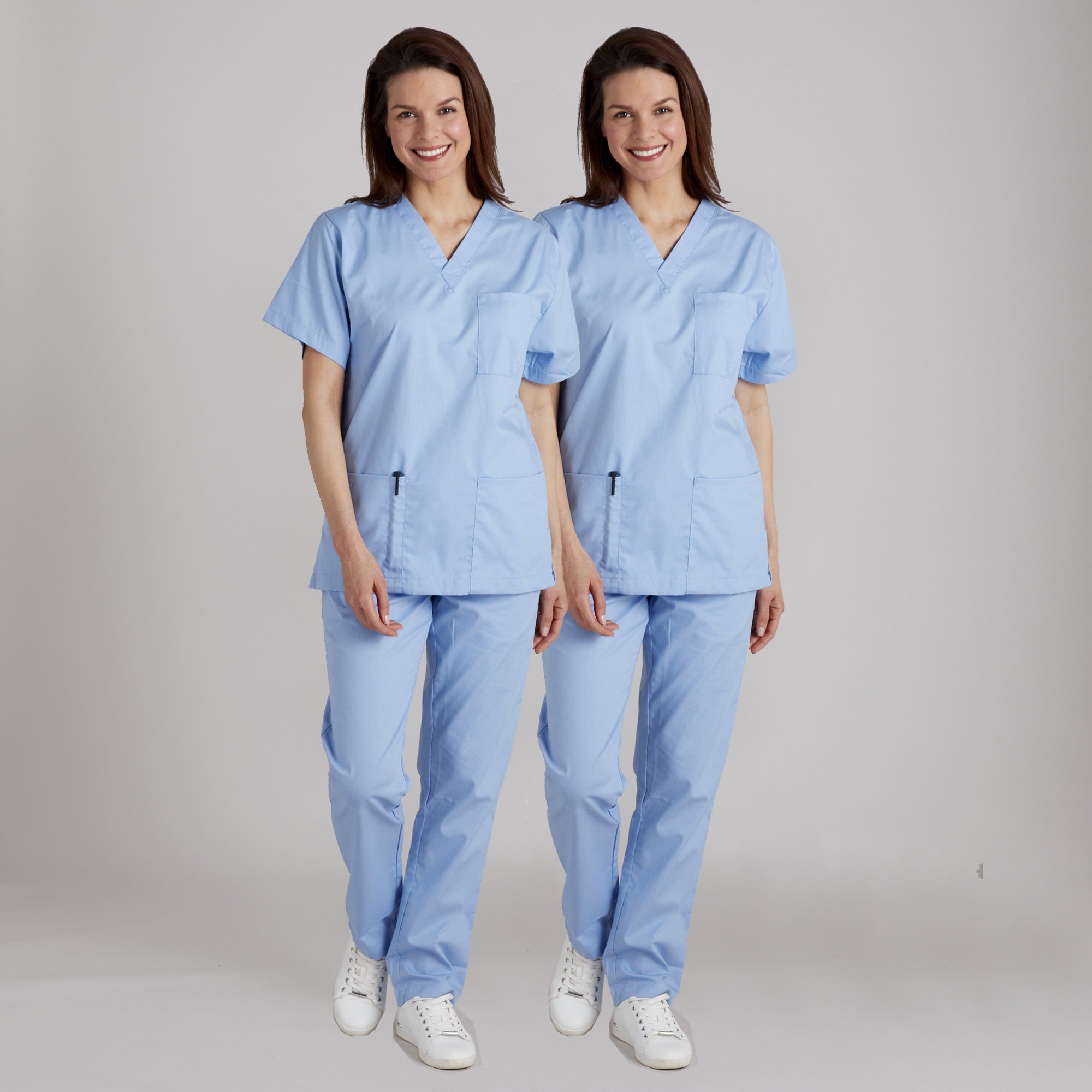 Twin Pack - Proluxe Professional Healthcare Scrub Suit Set - Top & Tro