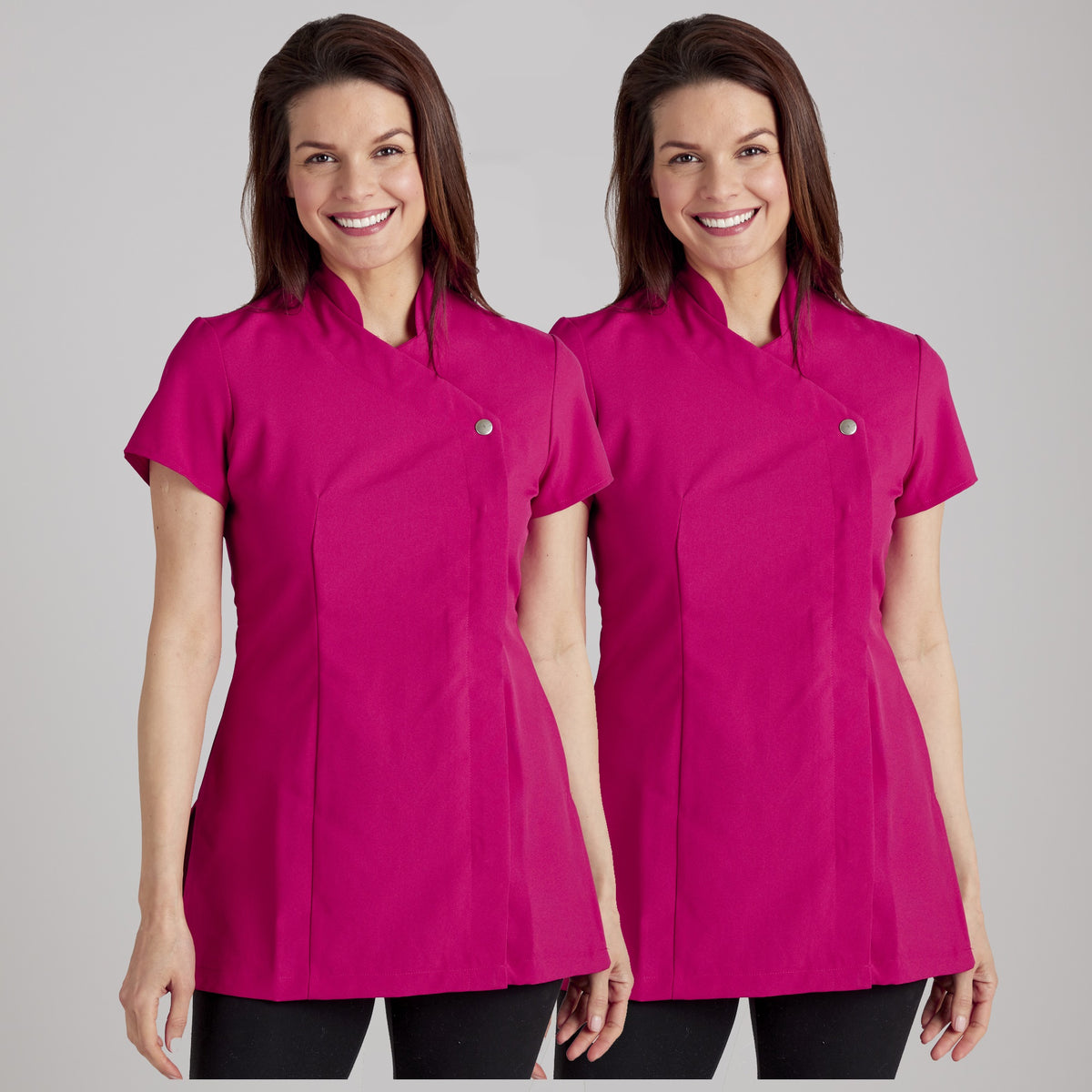 Twin Pack - Proluxe Press Stud Salon Tunic