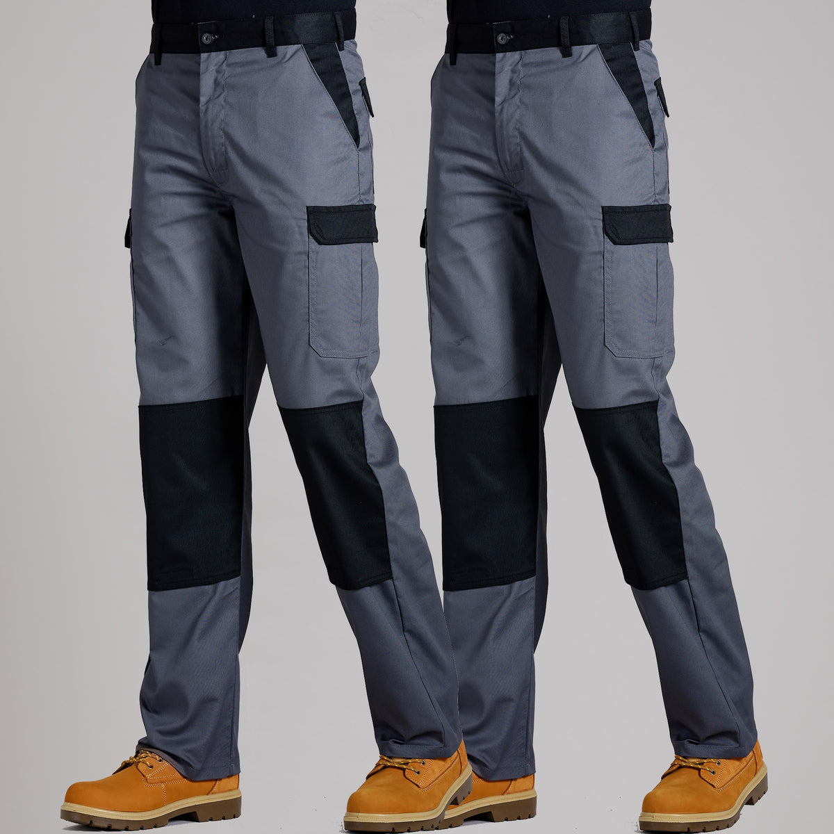 Mens Cargo Combat Work Pants Hi Viz Utility Trousers Holster amp Knee Pad  Pockets  eBay