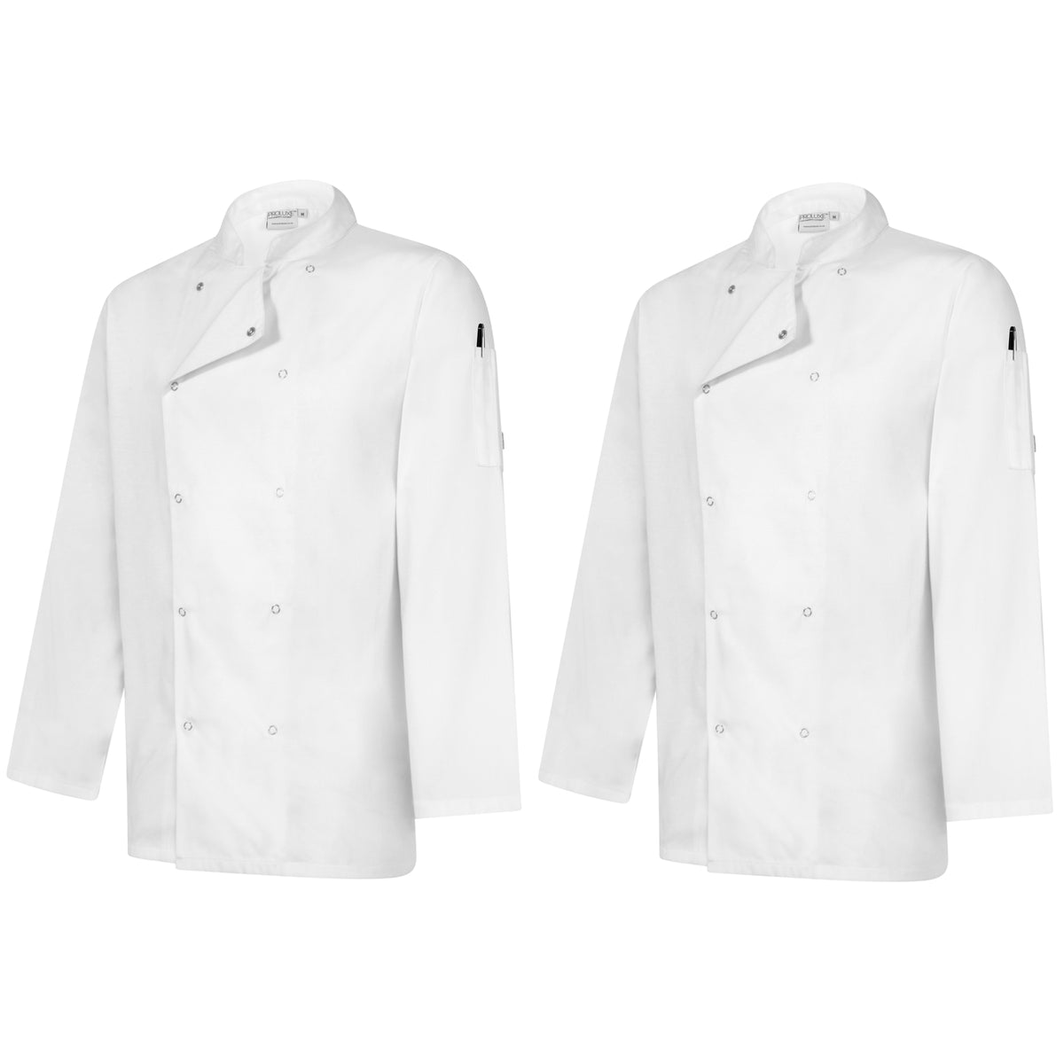 Twin Pack - Professional Chefs Jacket - Long Sleeve - White
