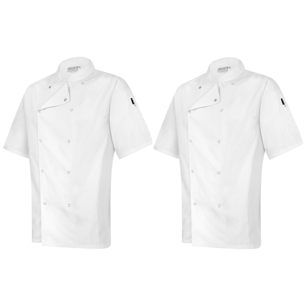 Twin Pack - Professional Chefs Jacket - Short Sleeve - White