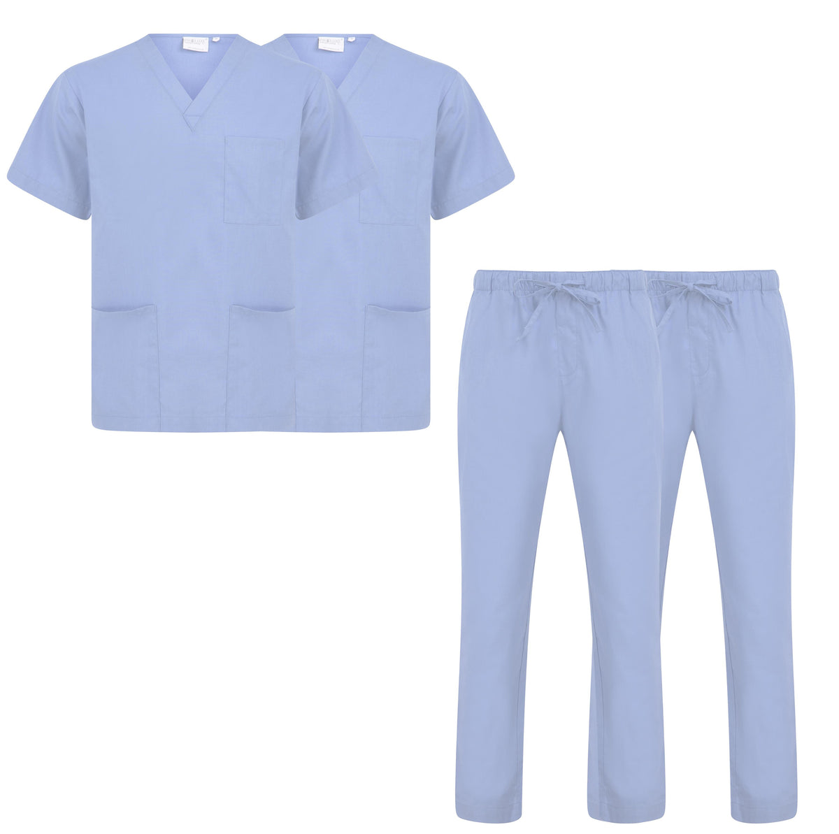 Twin Pack - Proluxe Professional Healthcare Scrub Suit Set - Top &amp; Trouser